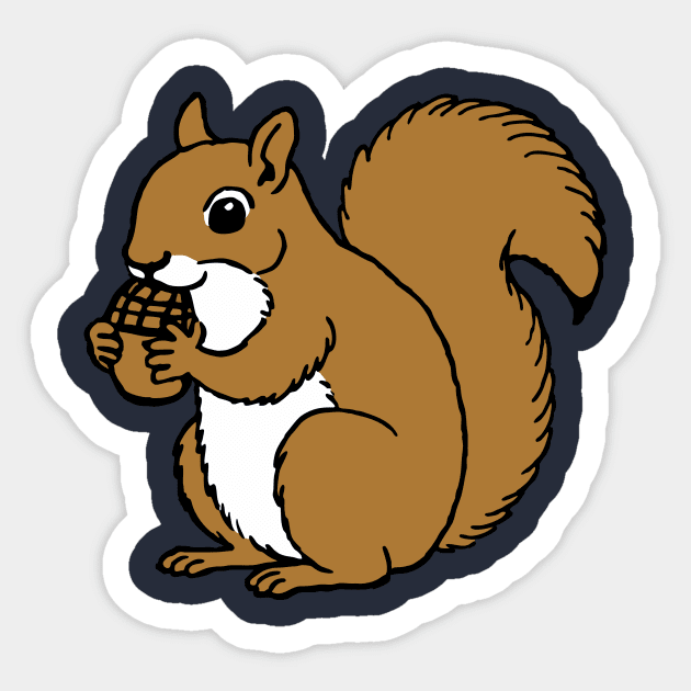 Nuts about Squirrels Sticker by DonWillisJrArt